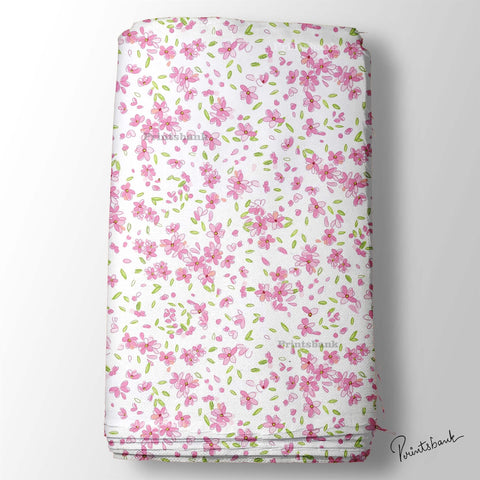 Watercolour Floral Printed Fabric