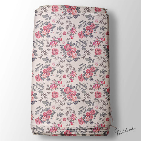 Vintage Floral Printed Fabric