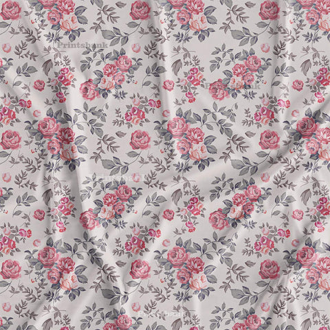 Vintage Floral Printed Fabric