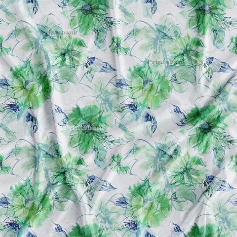 Watercolour Floral Printed Fabric