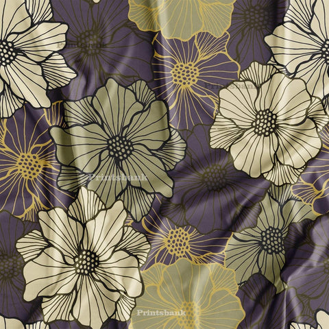 Big Floral Digital Printed Fabric Online Market