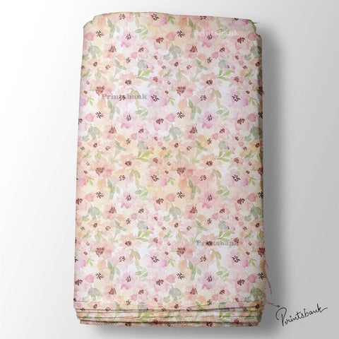 Watercolour Floral Printed Fabric