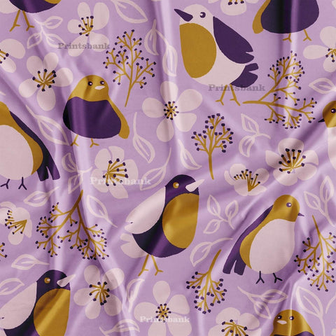 Bird Digital Printed Fabric For Kids Dress Manufacturer In Surat