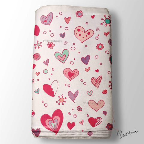 Valentine Love Printed Fabric Wholesale Rate