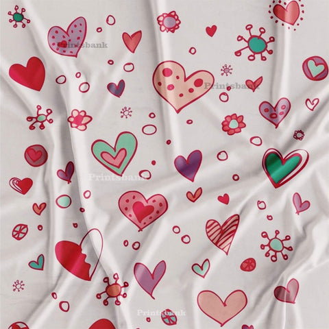 Valentine Love Printed Fabric Wholesale Rate