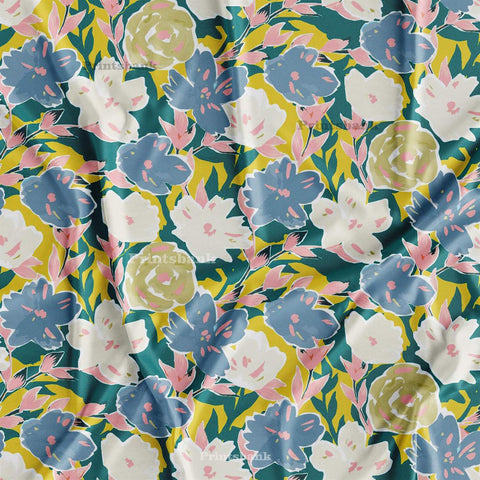 Digital Printed Floral Fabric wholesale