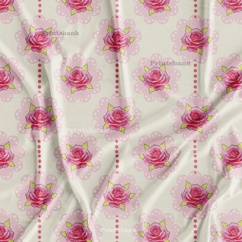 Watercolour Floral Printed Fabric