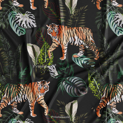 Black Jungle Tiger Digital Print Online Market