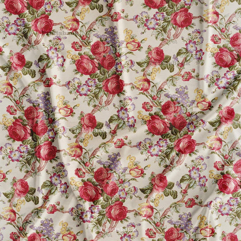 Watercolour Floral Printed Fabric