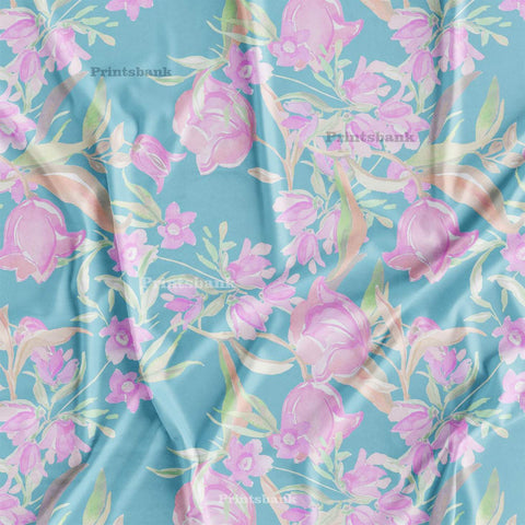 Digital Printed Floral Fabric wholesale