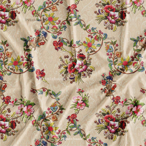 Vintage Floral leaf Fabric Wholesale