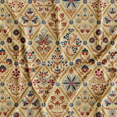 Mughal Floral Fabric Online India