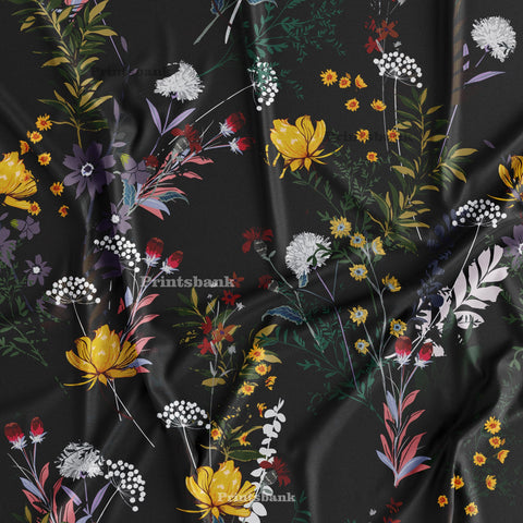 Floral printed fabric for dress & garments