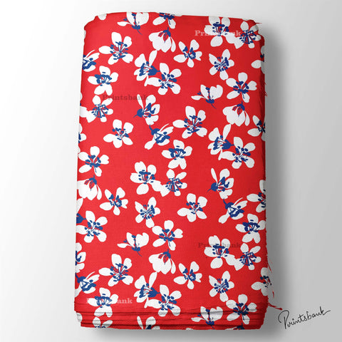 Floral printed fabric for dress & garments