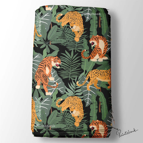 Amazon Jungle Tiger Printed Fabric Wholesale Price