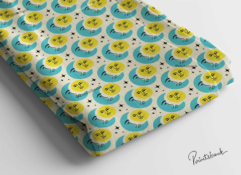 Sale! Quirky funky Cotton fabric Cloth