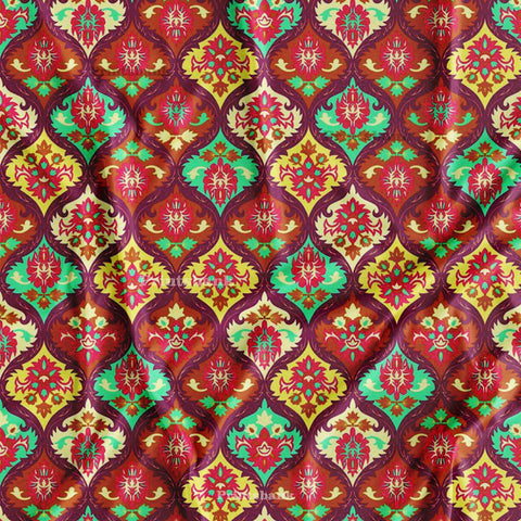 Festive Floral Printed Fabric Wholesale Market