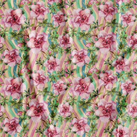 Watercolour Floral Printed Fabric