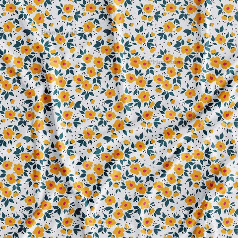 Floral Small Printed Fabric Supplier India Market