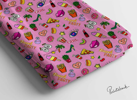 Sale! Quirky funky Cotton fabric Cloth