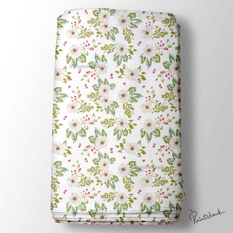 Watercolour Floral Printed Fabric