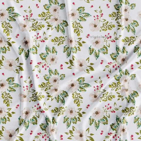 Watercolour Floral Printed Fabric