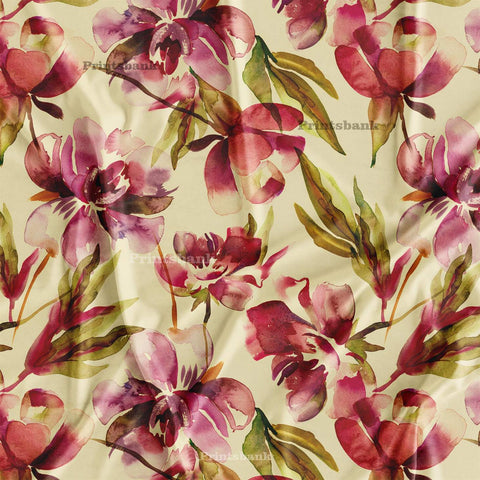 Floral Designer Printed Cloth fabric Material Wholesale