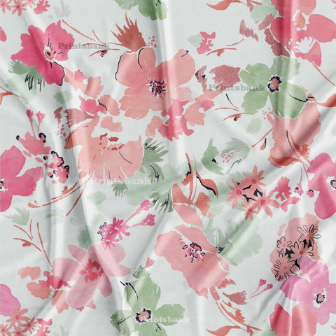 Digital Printed Floral Fabric wholesale