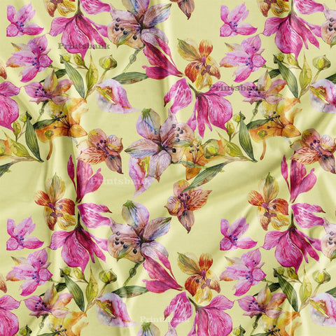 Floral Designer Printed Cloth fabric Material Wholesale