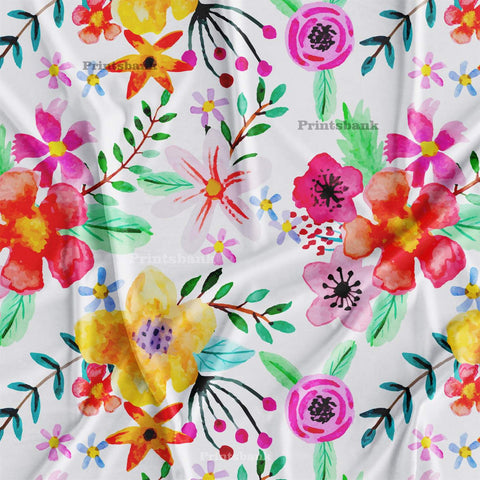 Floral Designer Printed Cloth fabric Material Wholesale