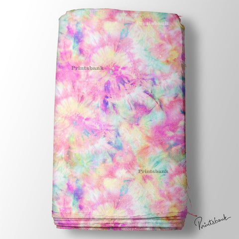 Dark Tie & Dye Abstract Digital Printed Fabric For Boutique Material Online 30