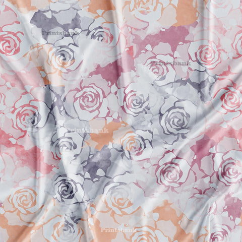 Watercolour Floral Printed Fabric