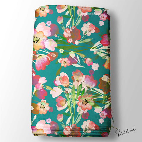 Floral Designer Printed Cloth fabric Material Wholesale