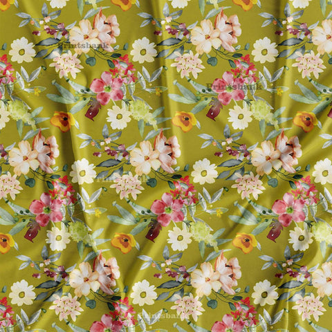 Floral Designer Printed Cloth fabric Material Wholesale