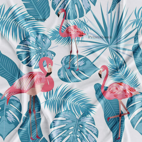 Floral Kingfisher Bird Printed Fabric Material Online 9