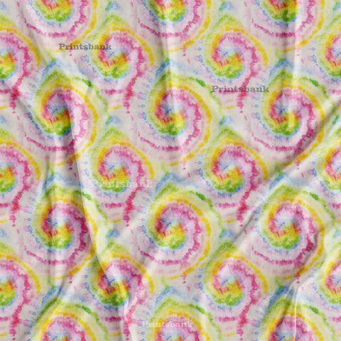 Dark Tie & Dye Abstract Digital Printed Fabric For Boutique Material Online 35