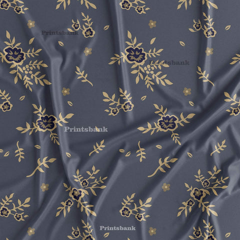 Charcol Gray Digital Printed Fabric Wholesale Market