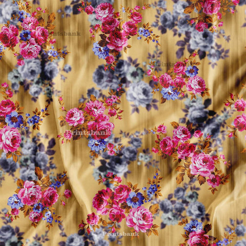 Vintage 3D Texture Digital Printed Fabric Online