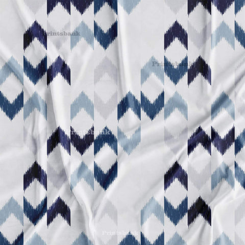 Ikat Digital Printed Fabric For Boutique