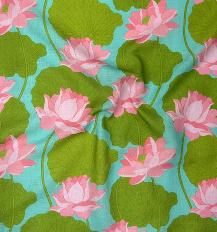 Soft Poly Cotton Lilen Pichwai Digital Printed Fabric