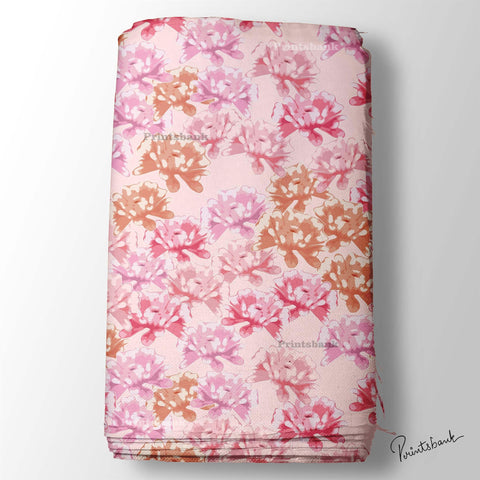 Watercolour Floral Printed Fabric