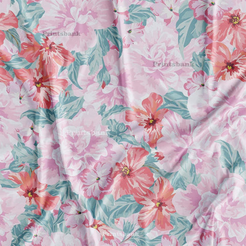 Watercolour Floral Printed Fabric