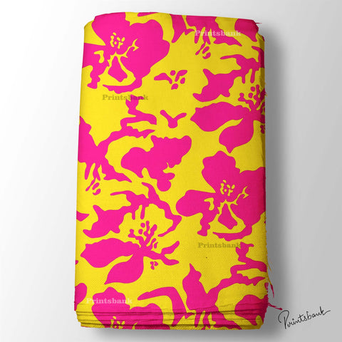 Bright Yellow Pink Wholesale Fabric Manufacturer