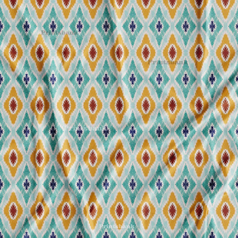 latest Ikat Printed Fabric