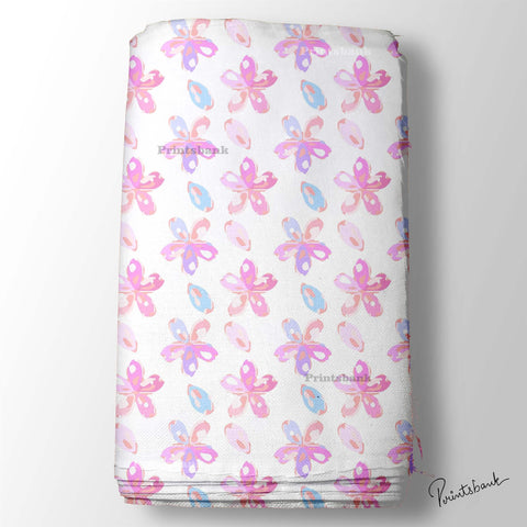 Watercolour Floral Printed Fabric