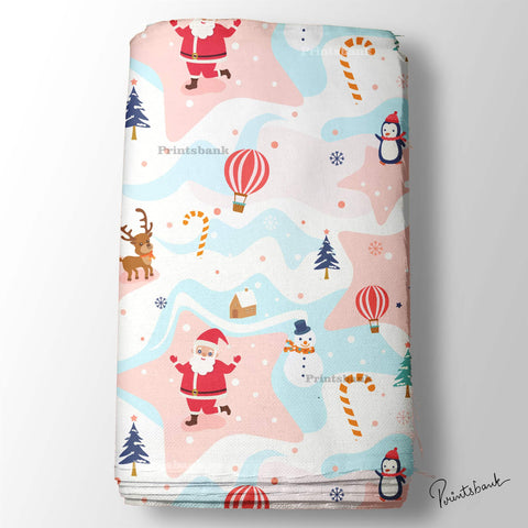 Colourful Christmas Nursery Digital Printed Fabric Wholesale Market