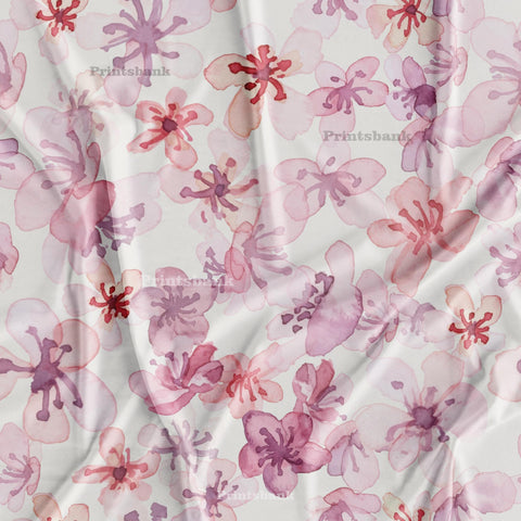 Watercolour Floral Printed Fabric