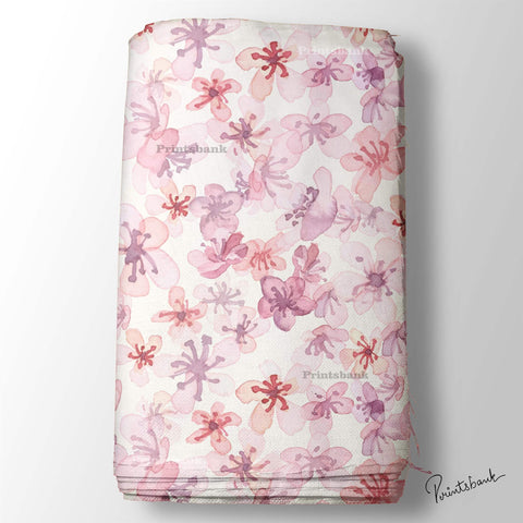 Watercolour Floral Printed Fabric