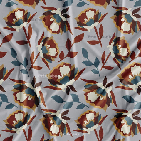 Designer Floral Printed Fabric For Boutique Dress Material