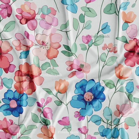 Floral Garden Digital Printed Fabric Manufacturer In India